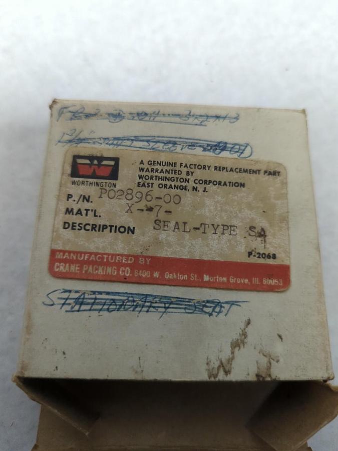WORTHINGTON,P02896-00,TYPE A MECHANICAL SEAL NOS