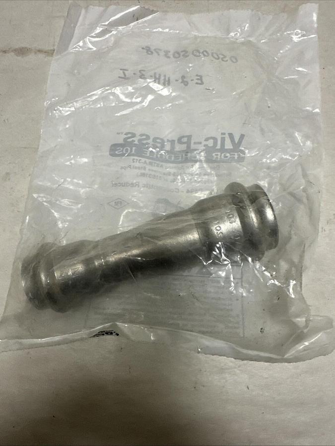 Used Vic-Press,P594,Concentric Reducer 3/4"x 1/2" SCH 10 304SS