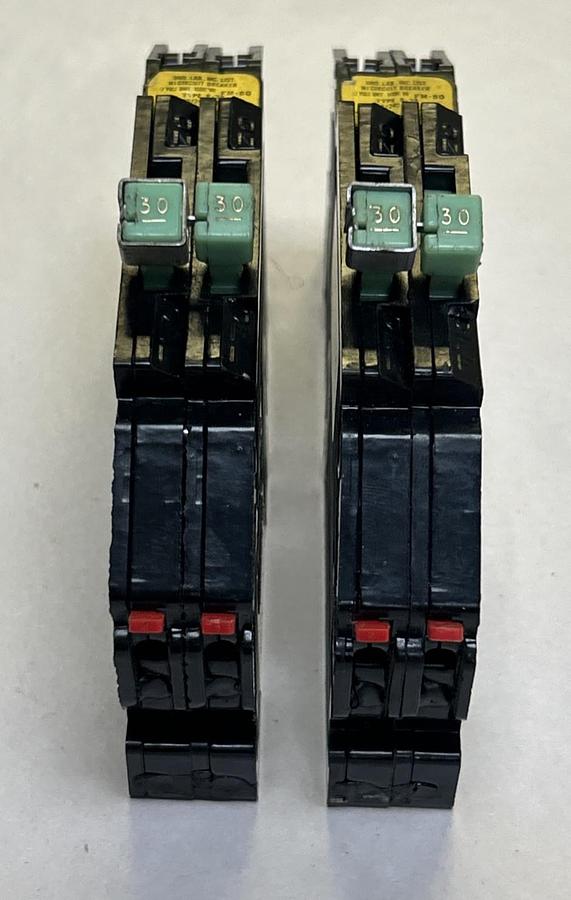 Used ZINSCO,R-38,TANDEM CIRCUIT BREAKER 30A 120/240V 2P