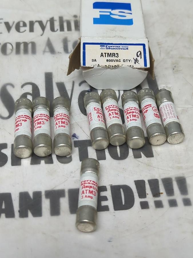 GOULD SHAWMUT,ATMR3,AMP-TRAP FUSE 3 AMP 600V BOX OF 9 NOS