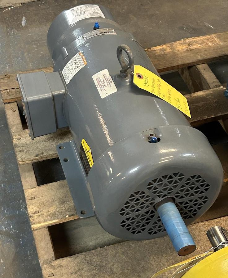 Used BALDOR,BM3707,BRAKE MOTOR 5HP 208-230/460V 1745RPM 215 FRAME 105606100DQF BRAKE
