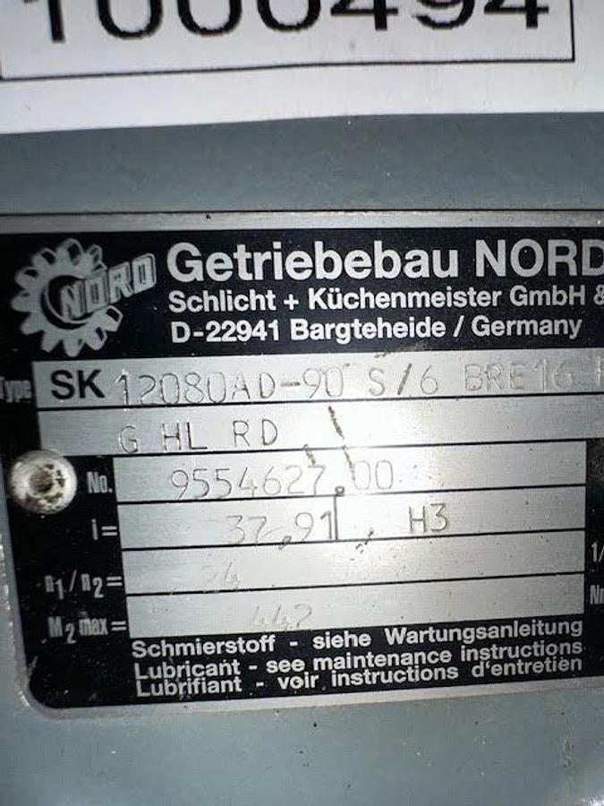 Refurbished Nord 12080AD-90 Gearbox