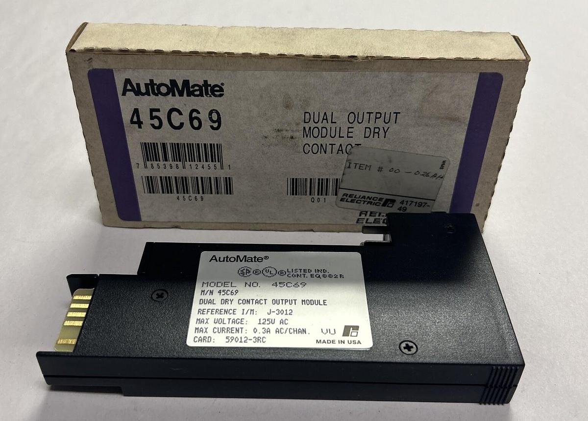 Used RELIANCE,45C69,DUAL DRY OUTPUT MODULE NOS