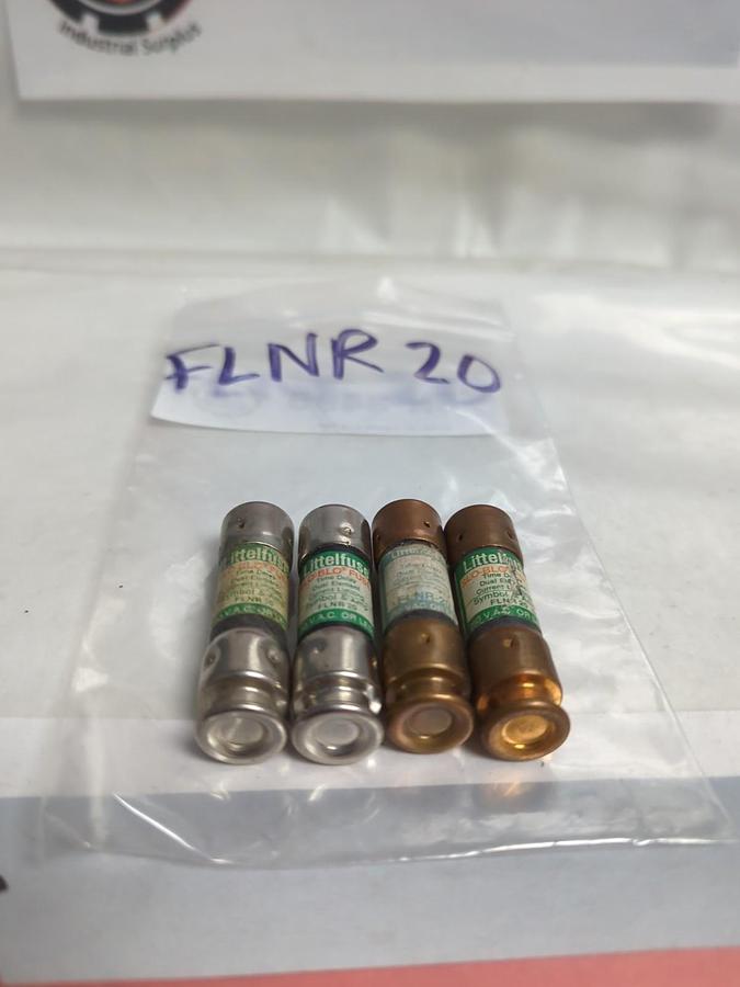 Used LITTELFUSE,FLNR-20,SLO-BLO 20 AMP FUSE LOT 4 OF PRE-OWNED