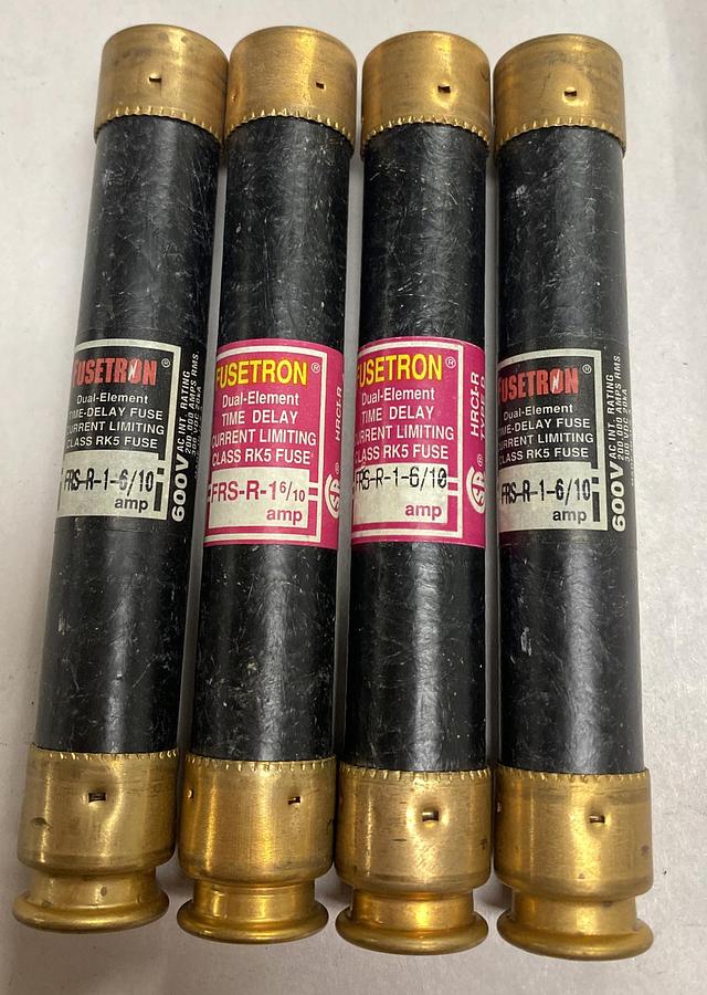 Cooper Bussmann,FRS-R-1-6/10,Fusetron Fuse Lot Of 4 NOS