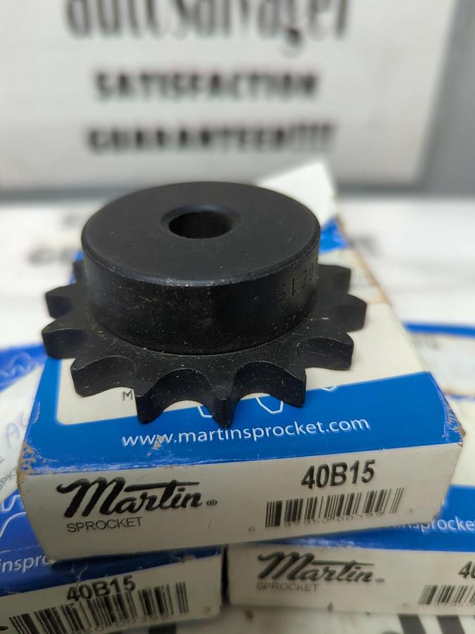 MARTIN,40B15,1/2 INCH BORE 15 TEETH #40 CHAIN SPROCKET LOT OF 3 NOS