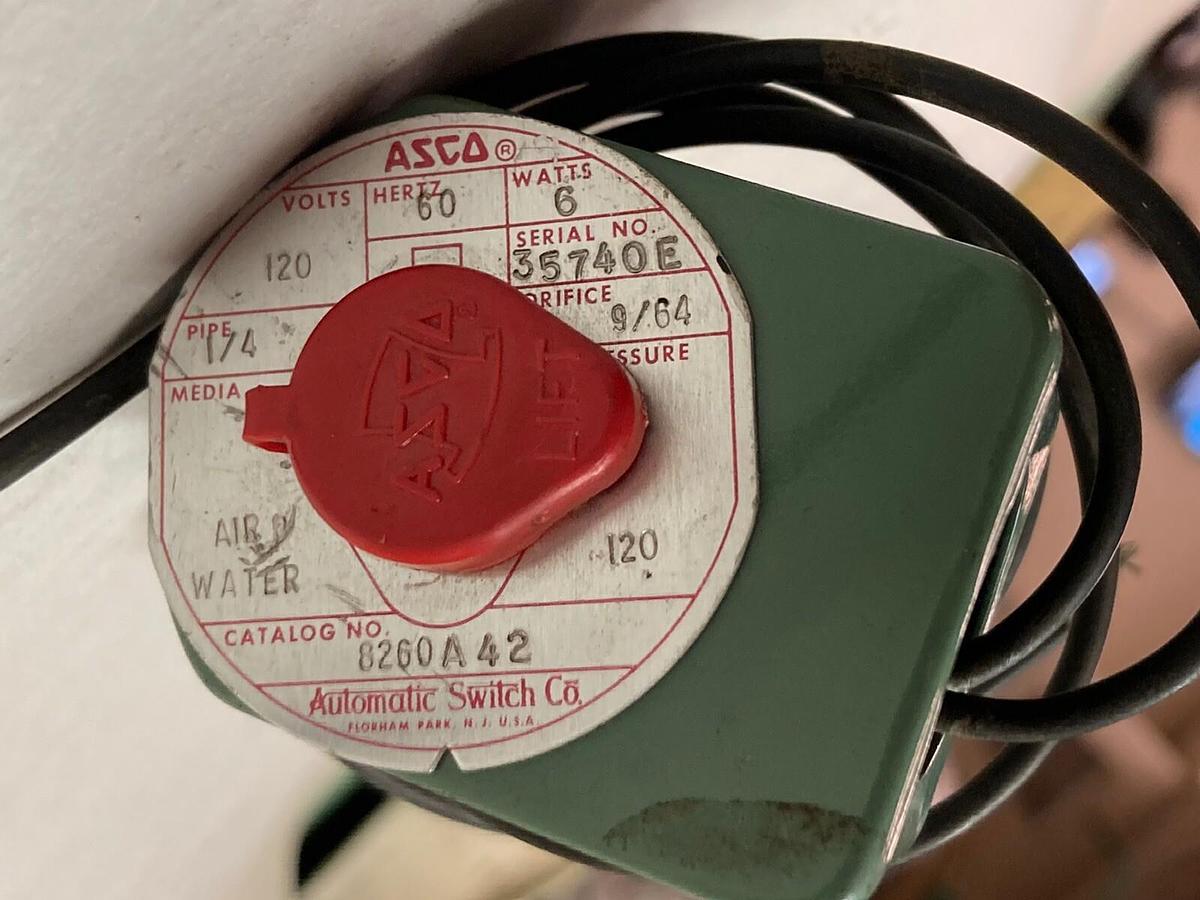 Used Asco,8260A42,Solenoid Valve 120V 6 Watts