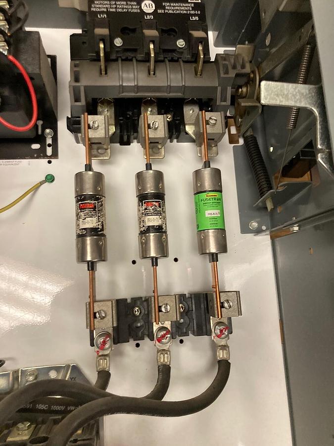 Used Allen-Bradley,2100 2112,Size 3 Fused MCC 32 Inch Starter Feeder Bucket