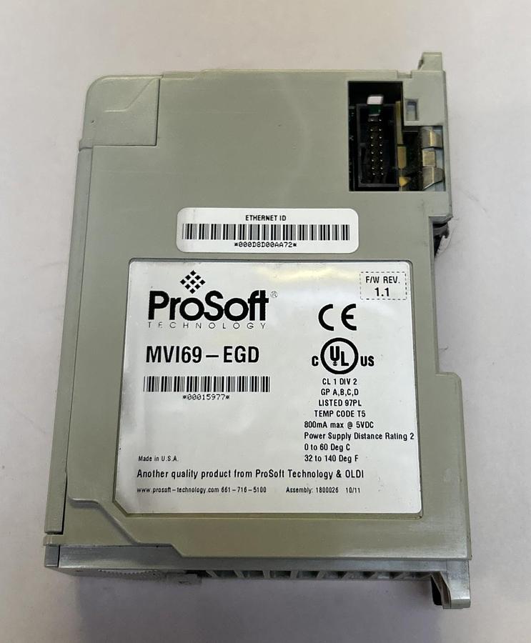 Used PROSOFT,MVI69-EGD,ETHERNET MODULE