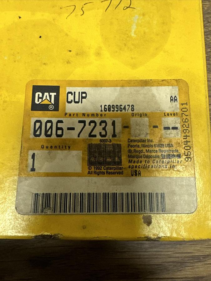 Used Cat,006-7231,Bearing Cup