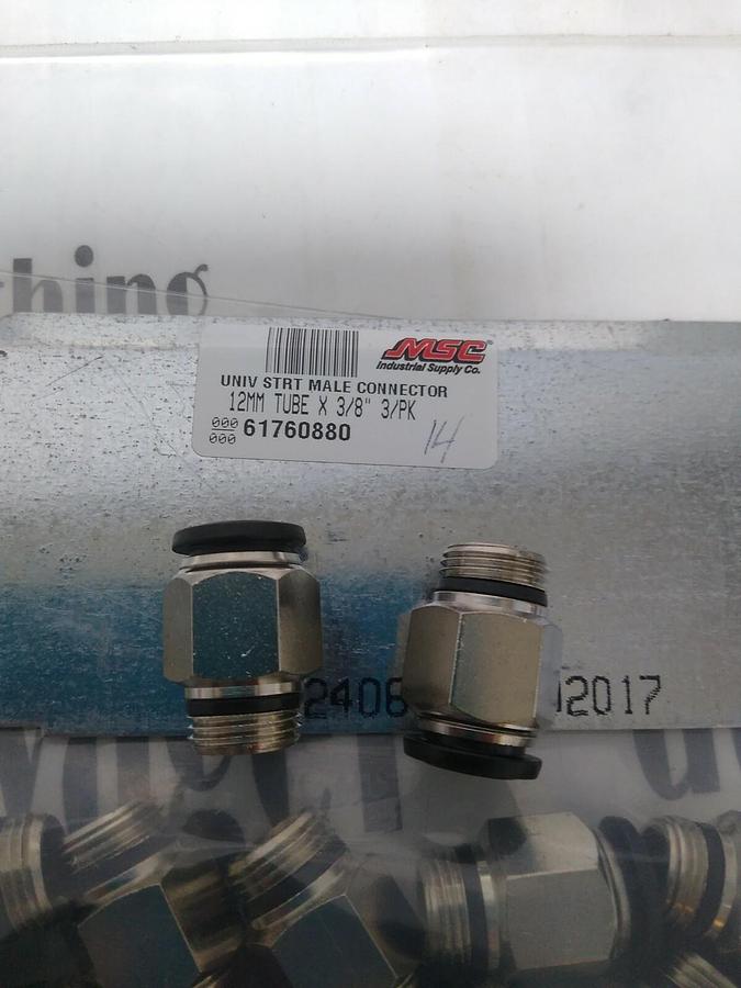 UNBRANDED,61760880,TUBE STRAIGHT MALE CONNECTOR 12MMX3/8 IN LOT OF 14 NOS