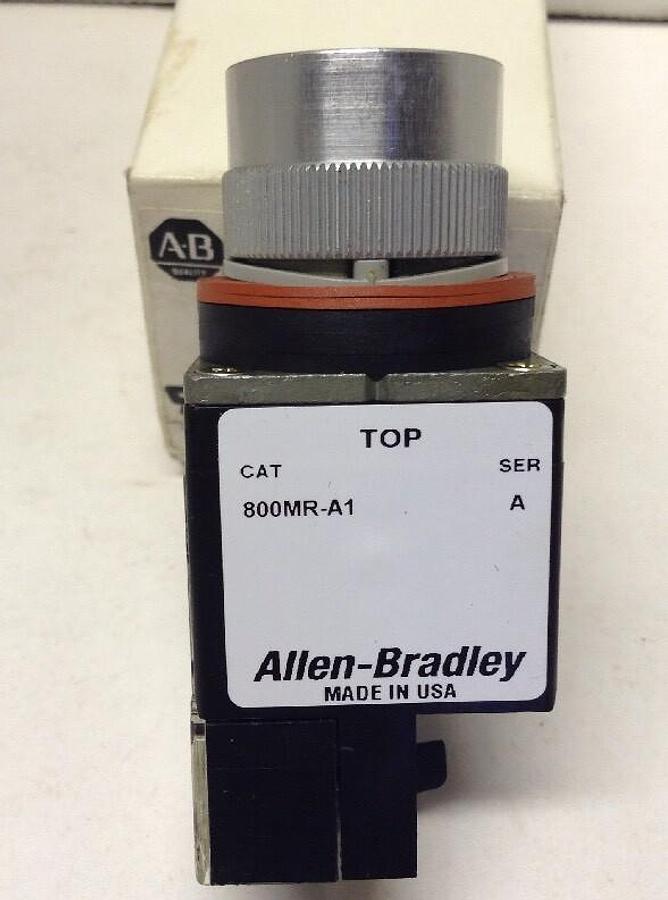 Allen-Bradley,800MR-A1A,Small Round Push Button Unit Flush Head Green Cap