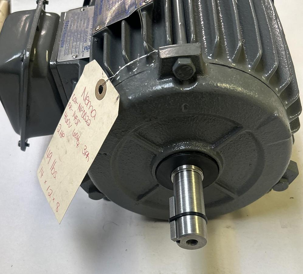 TECO-WESTINGHOUSE,NP0022,SEVERE DUTY MOTOR 2HP 3465RPM 230/460V 145T FRAME NOS