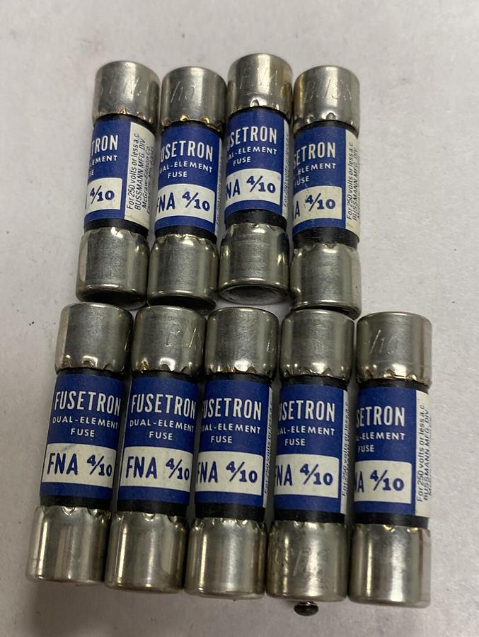 Cooper Bussmann,FNA-4/10,Fusetron Fuse Lot Of 9 NOS