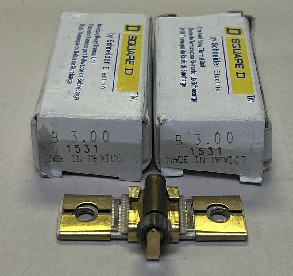 SQUARE D,B3.00,OVERLOAD THERMAL HEATING ELEMENT LOT OF 2 NOS