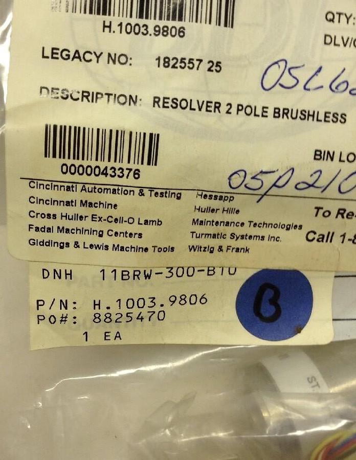 Harowe,11BRW-300-B10-01,Servo 2-Pole Brushless Resolver