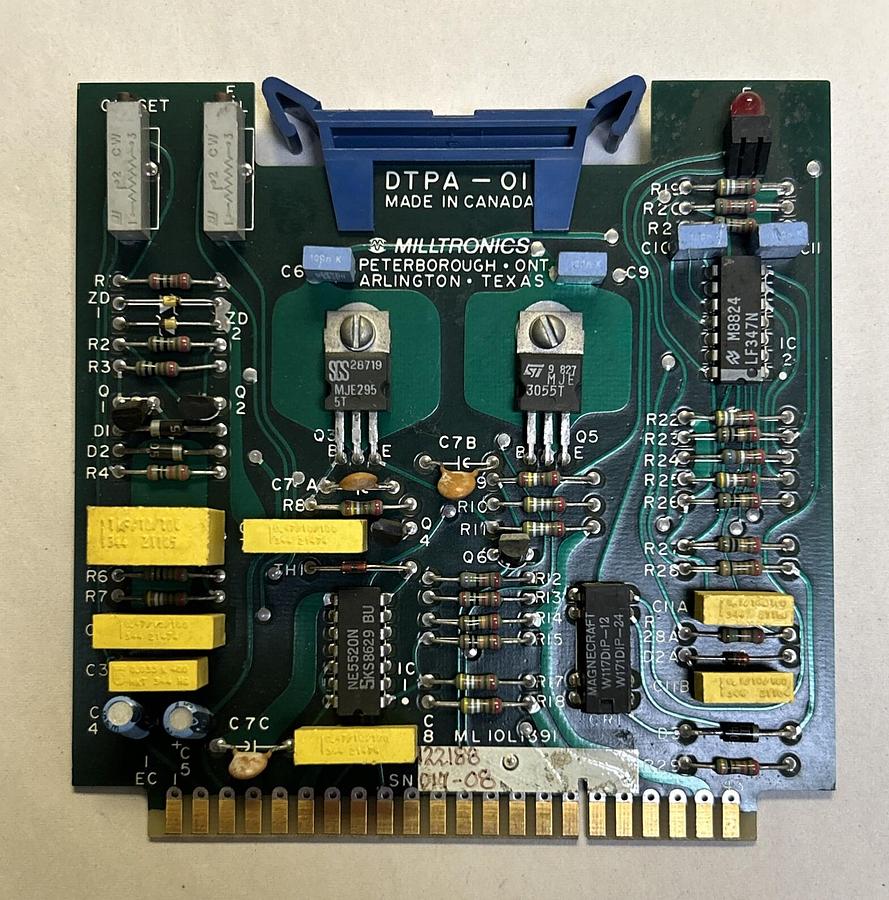 Used MILLTRONICS,DTPA-01,CIRCUIT BOARD