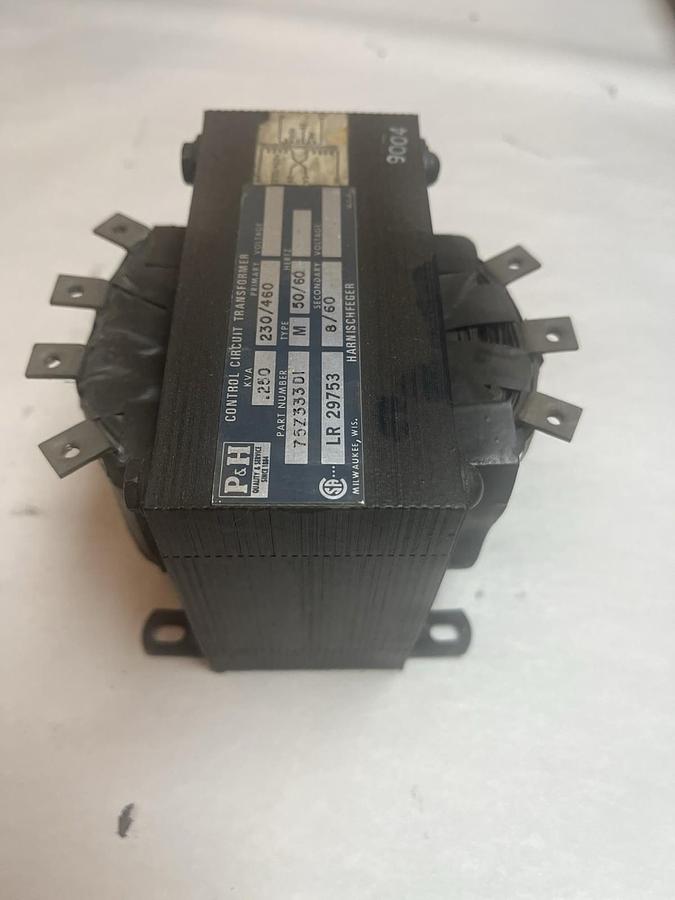 P&H,75Z333-D1,CONTROL TRANSFORMER 1PH 0.250KVA PRI 230/460V SEC 8/60V