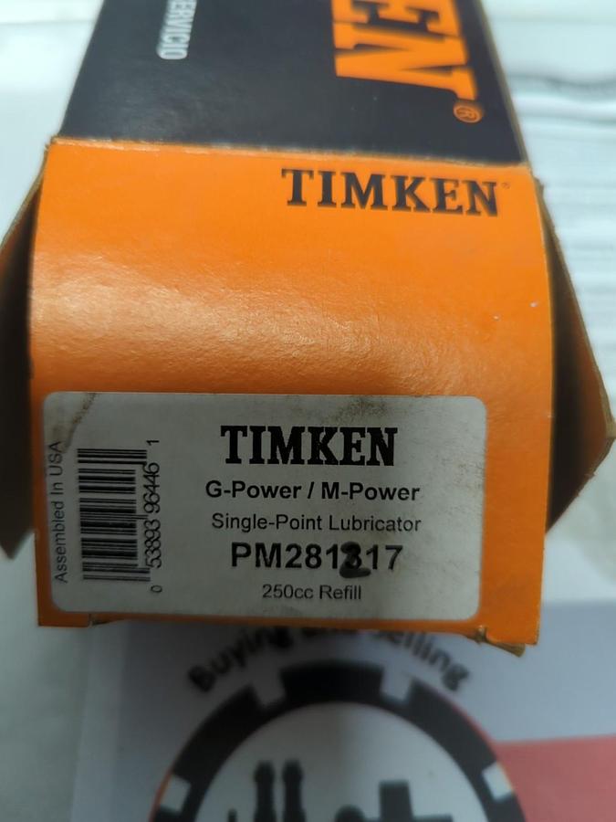 TIMKEN,PM281217,SINGLE POINT LUBRICATOR MODEL 308 GREASE CARTRIDGE NOS