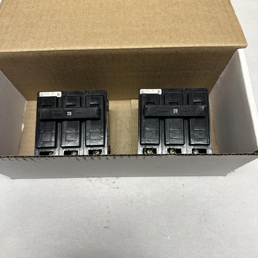Used Cutler-Hammer,BAB3020H,20AMP 3 Pole 240VAC Circuit Breaker LOT of 2