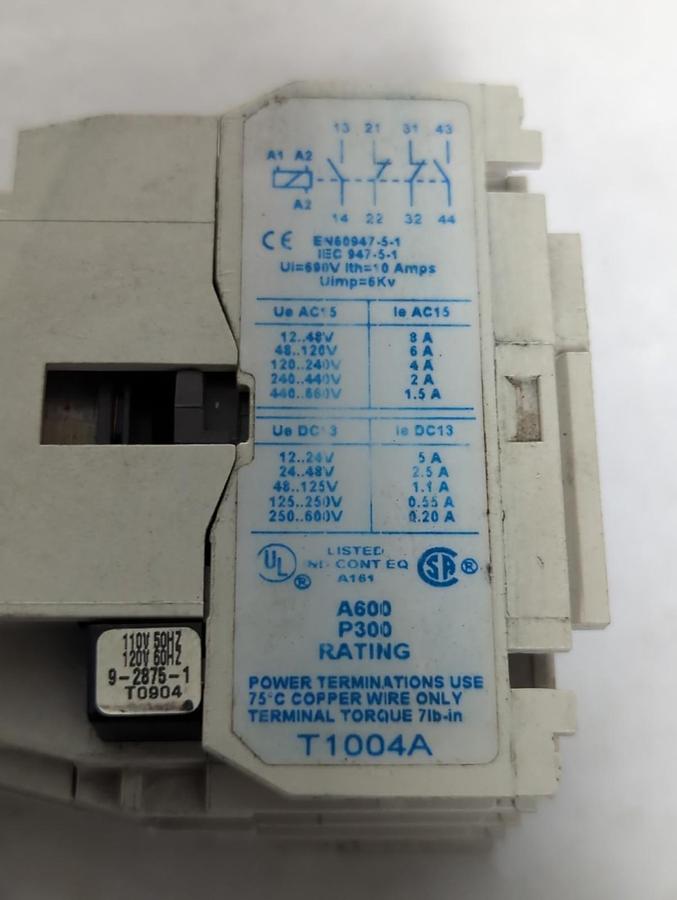 Used CUTLER HAMMER,D15CR22,4-POLE CONTACTOR 22E PRE-OWNED