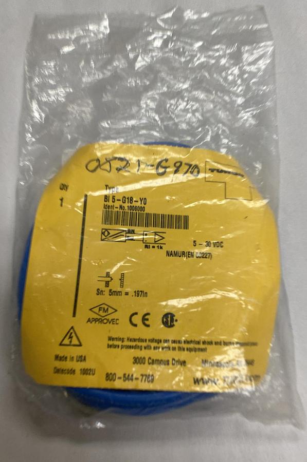 Turck,Bi5-G18-Y0,Proximity Sensor NOS