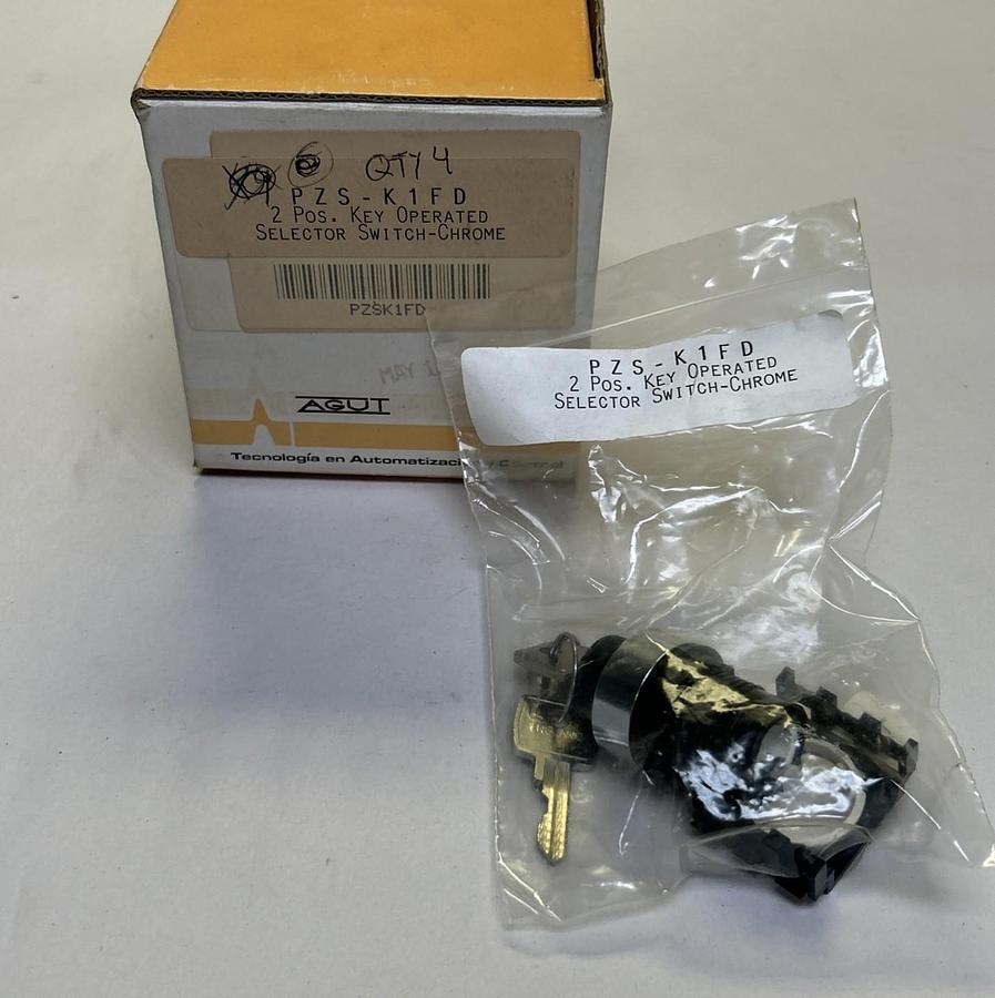 AGUT,PZS-K1FD,KEY OPERATED SELECTOR SWITCH LOT OF 4 NOS