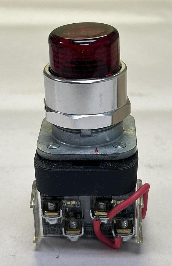 ALLEN BRADLEY,800T-PT16R,RED PUSH TO TEST PILOT LIGHT NOS