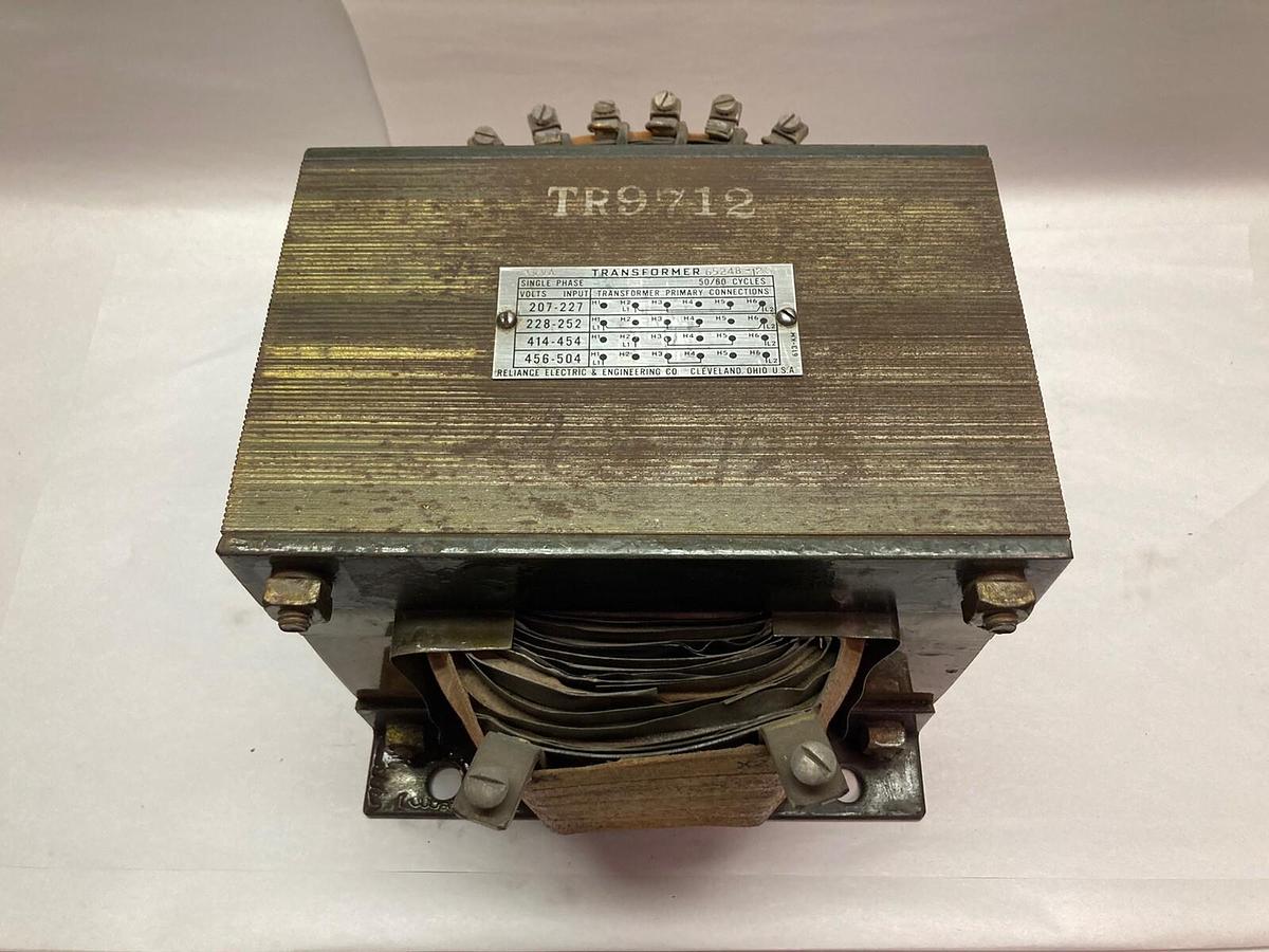 Used Reliance Electric,65248-12S,Transformer 3KVA 50/60 Cycles