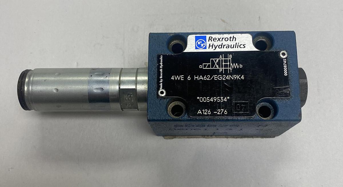 Used REXROTH,4WE6HA62/EG24N9K4,HYDRAULIC DIRECTIONAL CONTROL VALVE