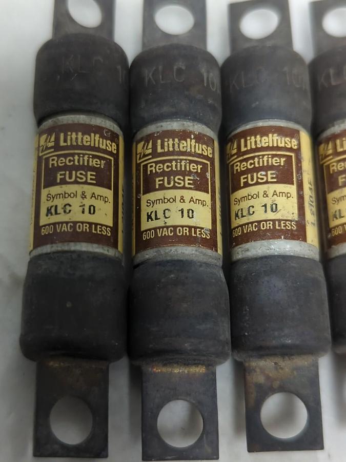 COOPER BUSSMANN,KLC10,RECTIFIER 10 AMP FUSE LOT OF 5 NOS
