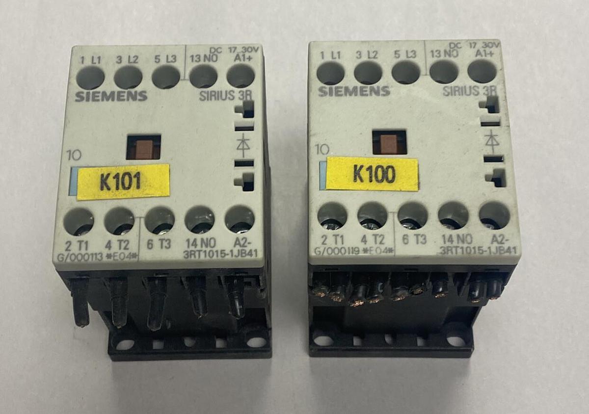 Used SIEMENS,3RT1015-1JB41,CONTACTOR 7A 24VDC LOT OF 2