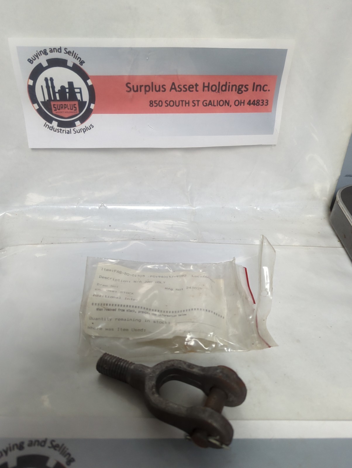 UNBRANDED,243029,W/A JAW BOLT NOS