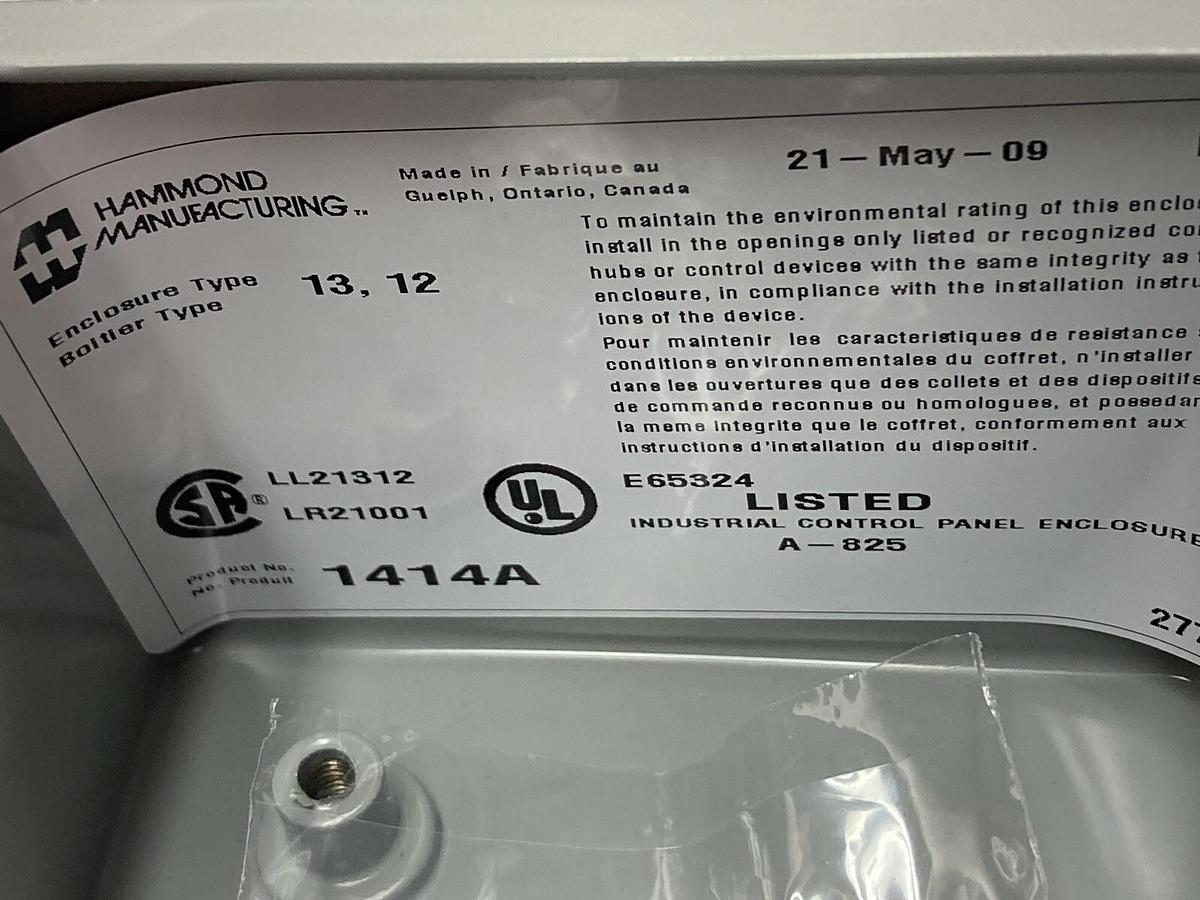 Hammond,1414A,Steel Gray Enclosure Junction Box
