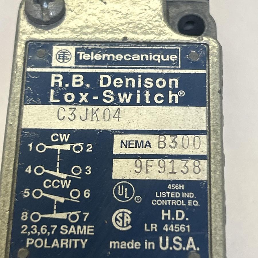 Used TELEMECANIQUE,C3JK04,LIMIT SWITCH