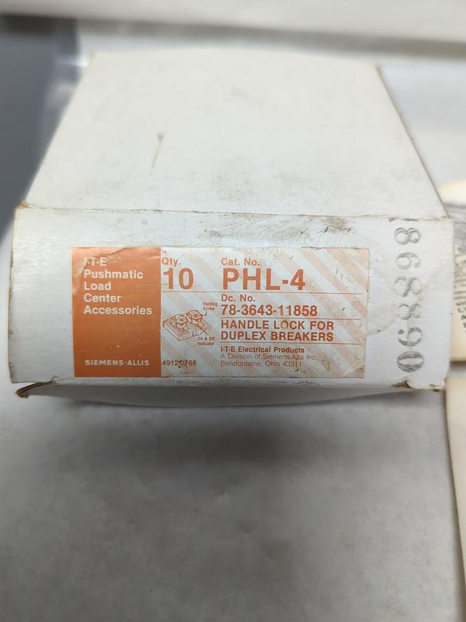 I.T.E./SIEMENS,PHL-4,HANDLE LOCK FOR DUPLEX BREAKERS LOT OF 10 NOS