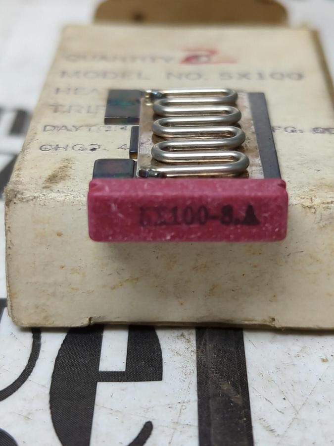 DAYTON ELECTRIC,5X100,HEATER COIL TRIP AMP 8.0 LOT OF 19 NOS  2-PC. PER BOX
