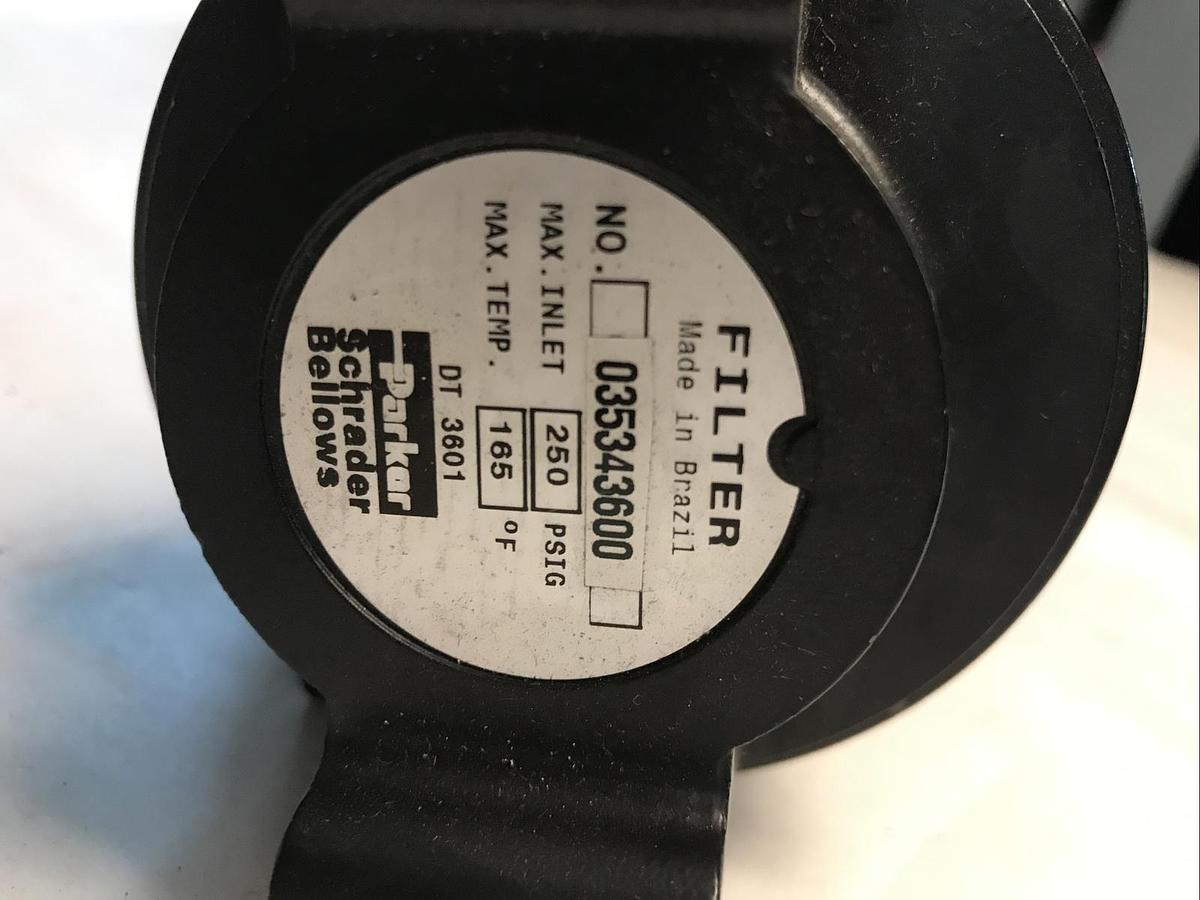 Parker Schrader Bellows,035343600,Pneumatic Filter 250PSI