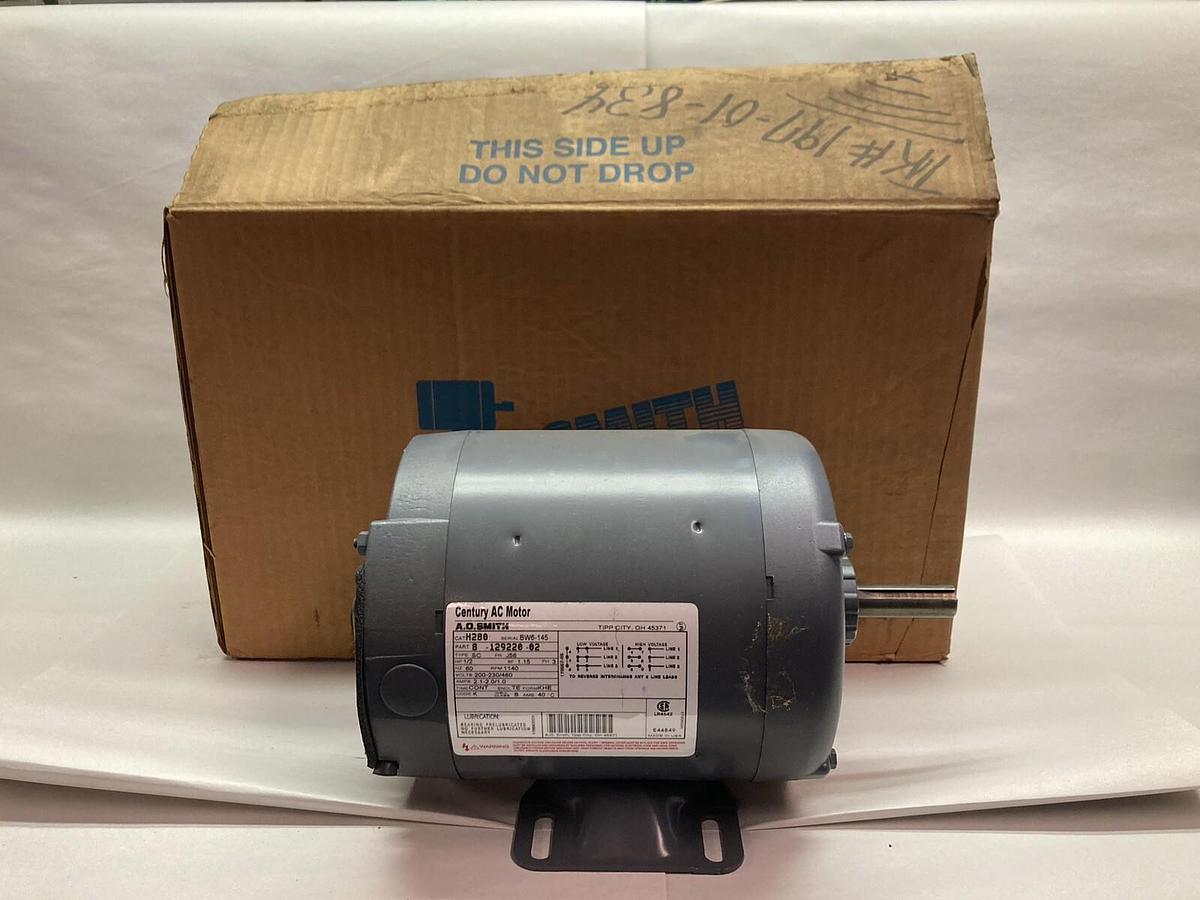 A.O.Smith,8-129220-02 H280,Century AC Motor 1/2HP 1140RPM