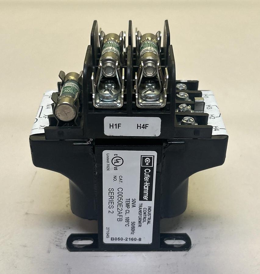 Used CUTLER-HAMMER,C0050E2AFB,INDUSTRIAL CONTROL TRANSFORMER 50VA