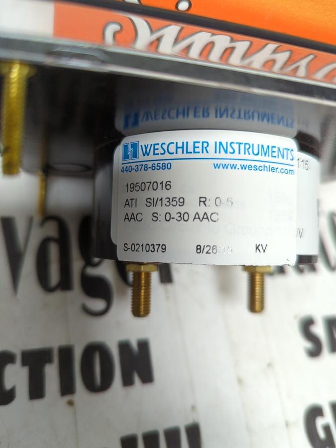 SIMPSON/WESCHLER,19507016,PANEL METER ATI SI/1359 R:0-5 AAC S:0-30 AAC NOS