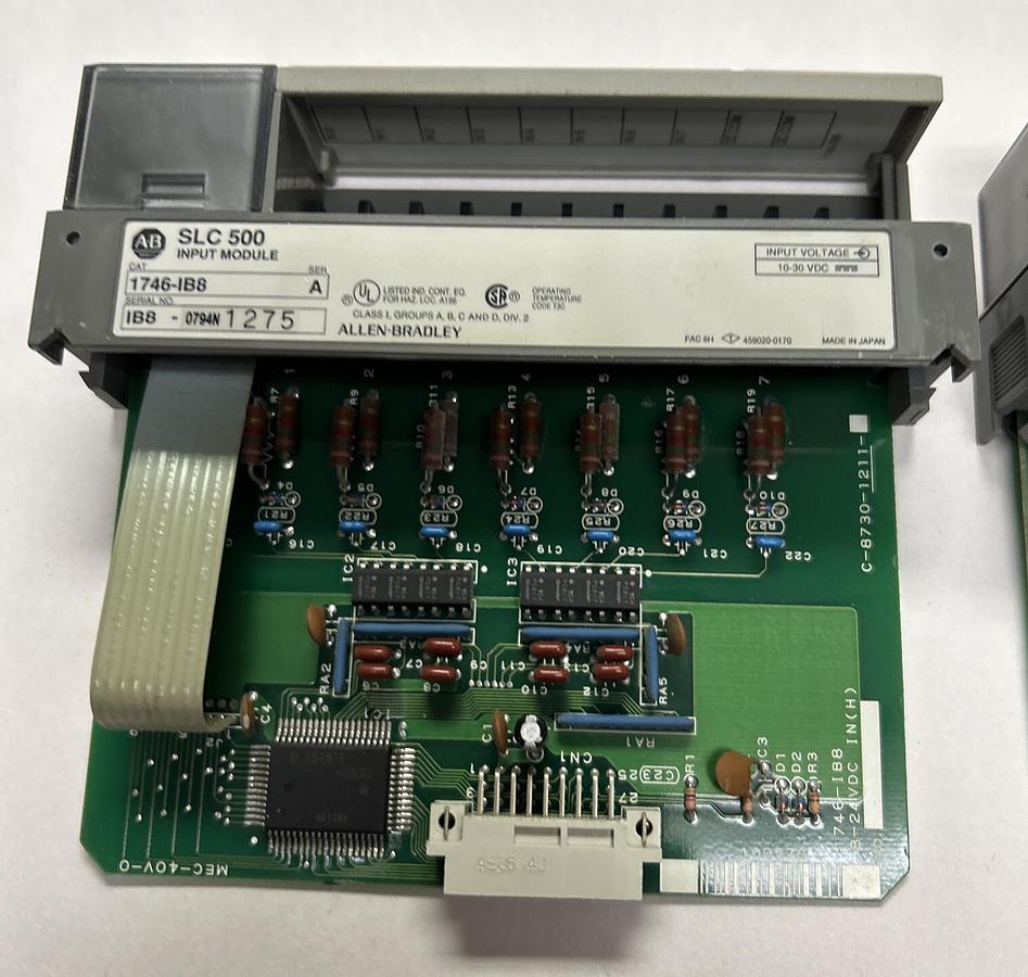 Used ALLEN BRADLEY,1746-IB8,SER A INPUT MODULE LOT OF 2