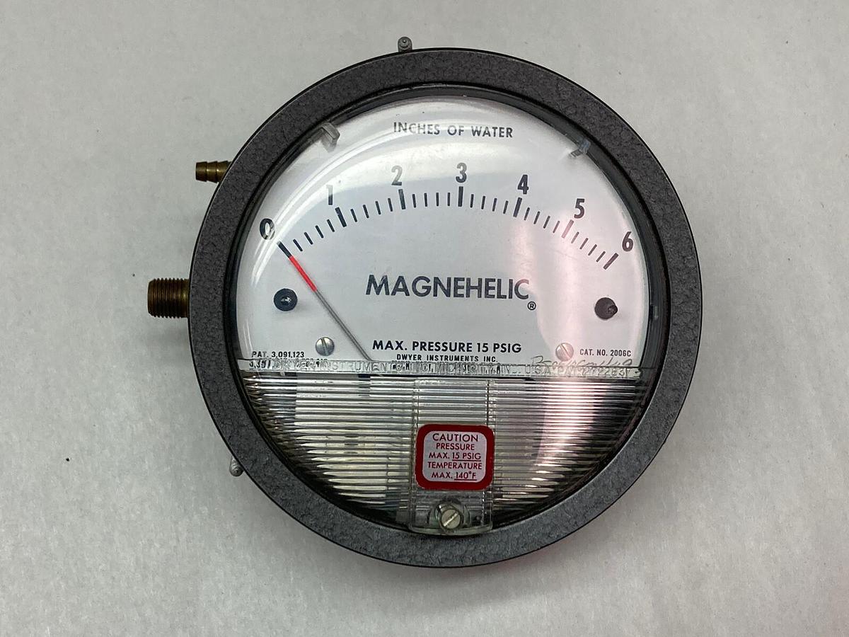 Dwyer,2006C,Magnehelic Differential Pressure Gauge 15 PSIG