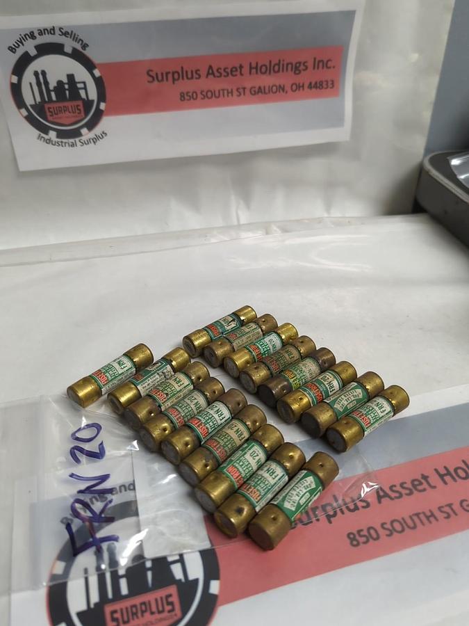 Used COOPER BUSSMANN,FRN20,FUSETRON 20 AMP FUSE LOT OF 17 PRE-OWNED