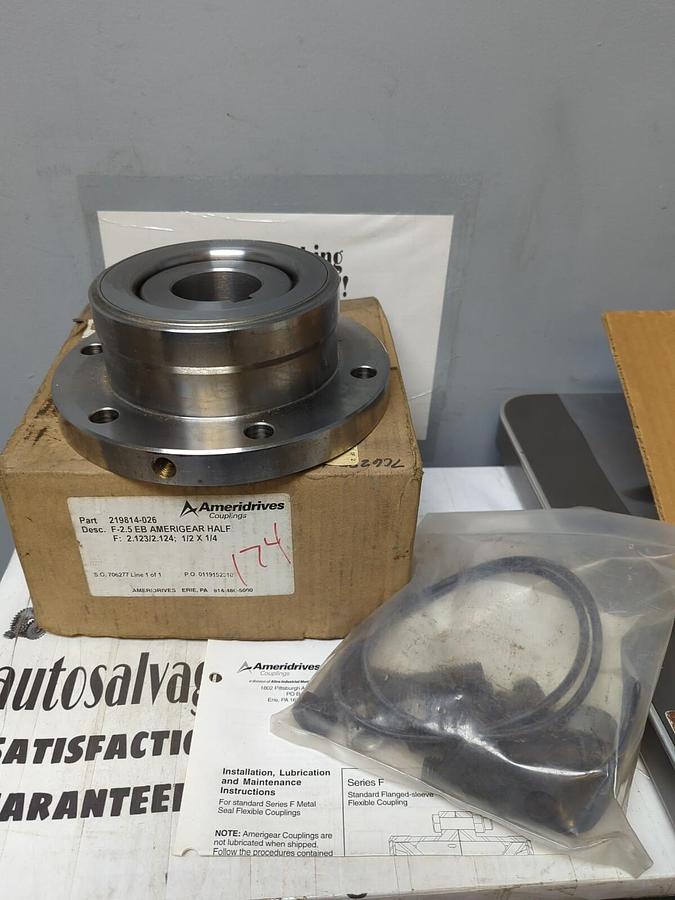 AMERIDRIVES,219814-026 F-2.5 EB,AMERIGEAR HALF F:2.123/2.124;1/2X1/4 COUPLING