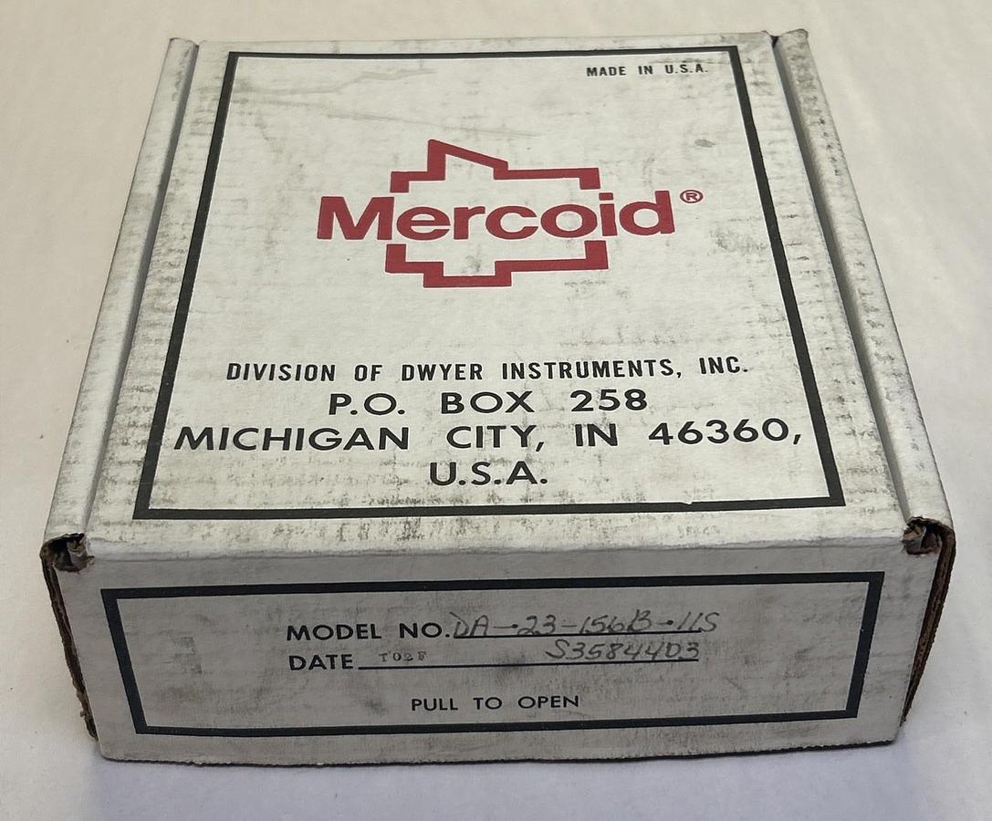 MERCOID,DA-23-156B-11S,PRESSURE SWITCH MISSING COVER NOS