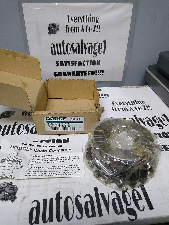 Dodge,099124 FB6018X2 1/8,Chain Coupling Hub-60 chain 18Teeth 2.1250 IN Bore NOS