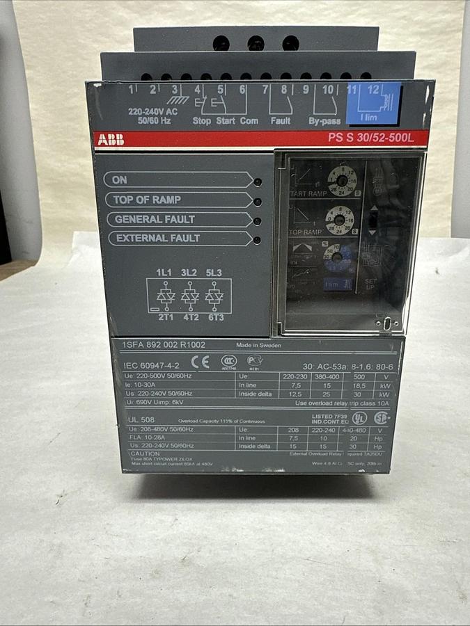 Used ABB,PS S 30/52-500L,Motor Starter