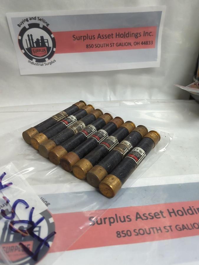 Used COOPER BUSSMANN,FRS-R-20,FUSETRON 20 AMP FUSE LOT OF 8 PRE-OWNED