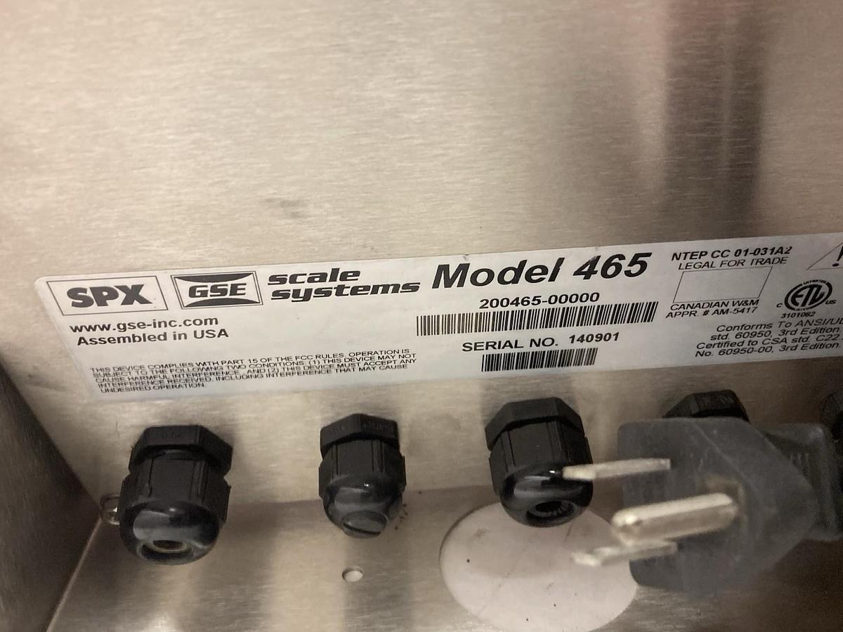 Used SPX GSE,Model 465 200465-00000,Scale Systems 90-250VAC 50-60Hz 0.5A